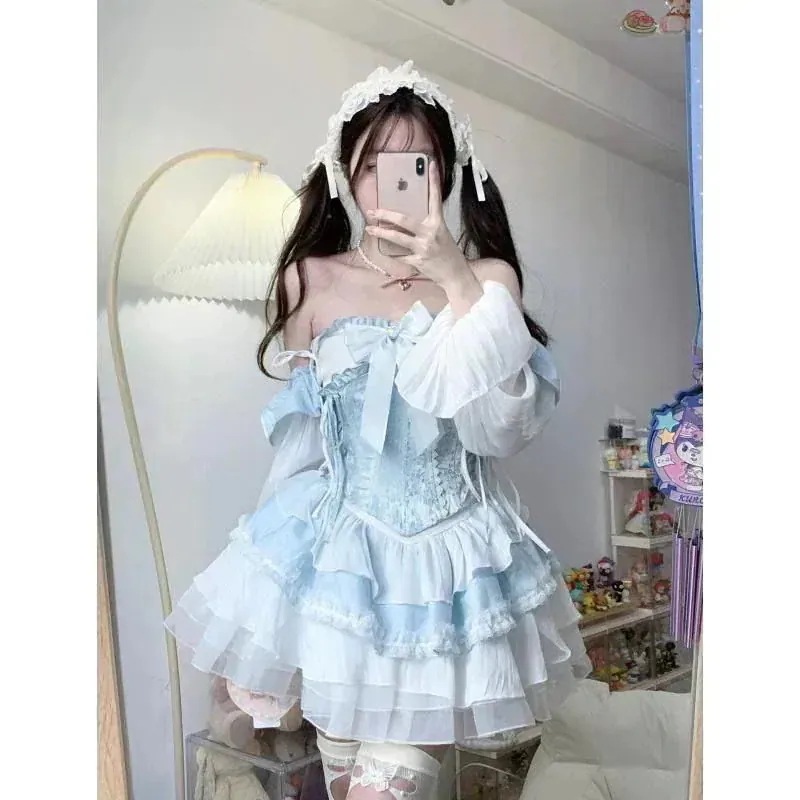 大人気アメリカンハロウィンロリータ ロリータ 二次元 メイド服量産型地雷系 蝶ネクタイ ドレス・ツーピース・セット コスプレ コスチューム ワンピース