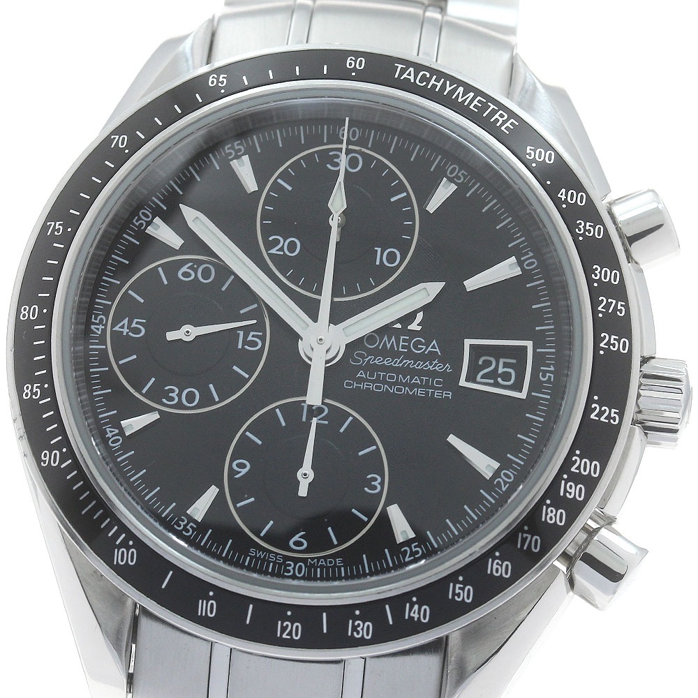 オメガ OMEGA 3210.50 スピードマスター デイト クロノグラフ 自動巻き メンズ 良品 保証書付き_875810【中古】