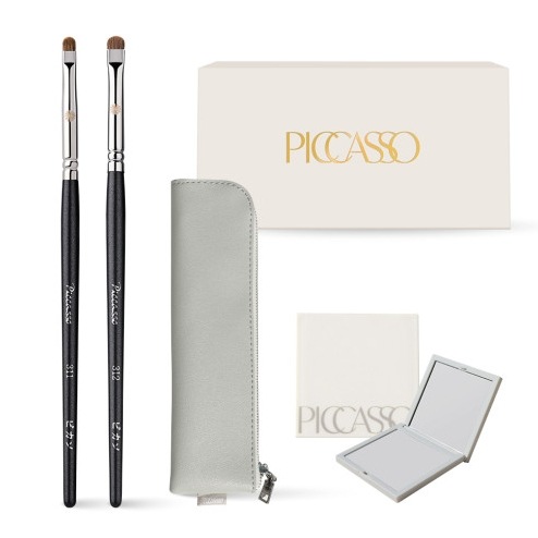 アイポイントブラシ2点セット（311+312+デュアルミラー+フラットブラシケースプレゼント）