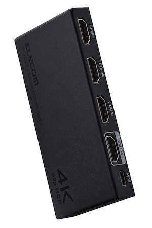 エレコム HDMI切替器 (セレクター) 3入力1出力 4K(40962160)60Hz 選べる自動手動切替機能 【PS4/PS5/Nintendo Switch/Fire TV Stick 4K動作