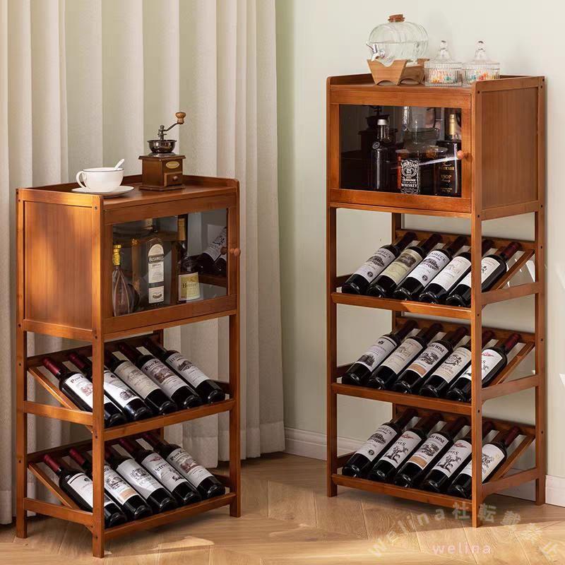 竹製ボトルラック 大容量 酒棚 ワインラック ウイスキー収納 仕切り付き さまざま瓶サイズ対応 お酒収納ラック 見せる収納 インテリア