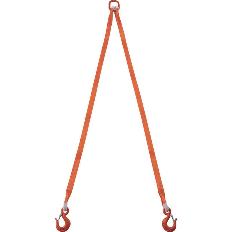 トラスコ中山　TRUSCO2本吊ベルトスリングセット35mm幅X2m吊り角度60時荷重172t(最大使用荷重2t) 　G352P20