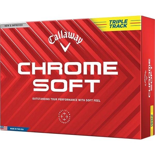 【日本正規品】 CHROME SOFT(クロムソフト) ボール 2024年モデル トリプルトラック イエロー 1ダース(12個入り)
