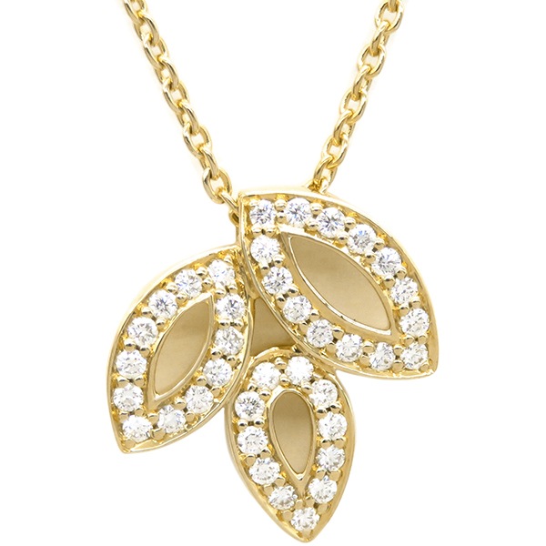 ハリーウィンストン Harry Winston ネックレス リリークラスター ミニ ペンダント K18YG ダイヤモンド イエローゴールド Au750 PEDYSM1MLC【中古】