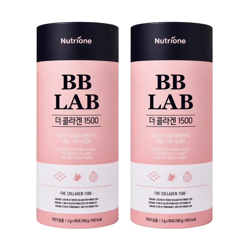 BB LAB ザ コラーゲン 1500 ギフトセット 粉末タイプ 90包 x 2箱 計180包 低分子 フィッシュ由来 ビタミンC エラスチン ヒアルロン酸 サプリ 美容 健康管理 パウダー 持ち運び