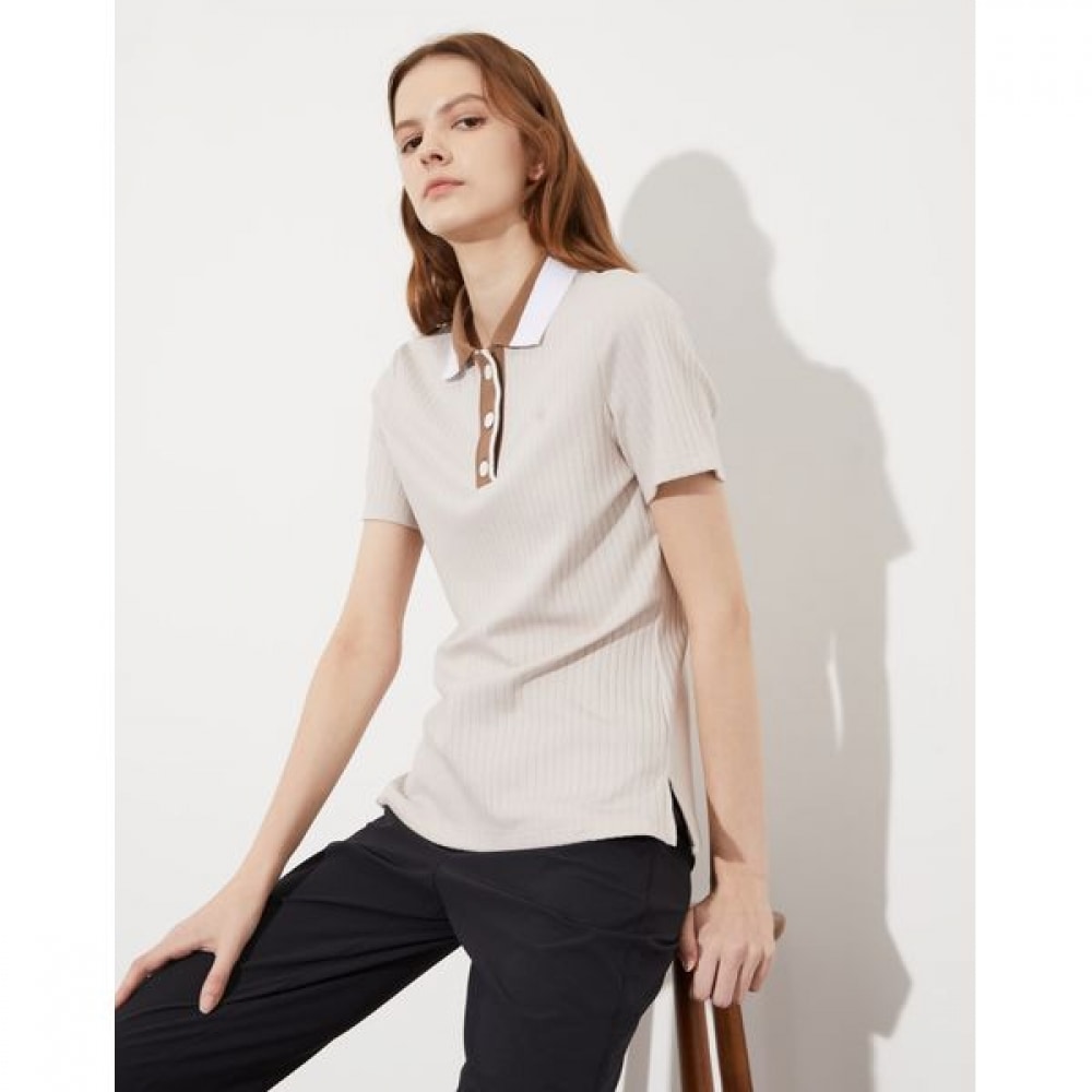 [デイリーリスト] ニットカラーリブ付きTシャツ_MDGAS3M3371