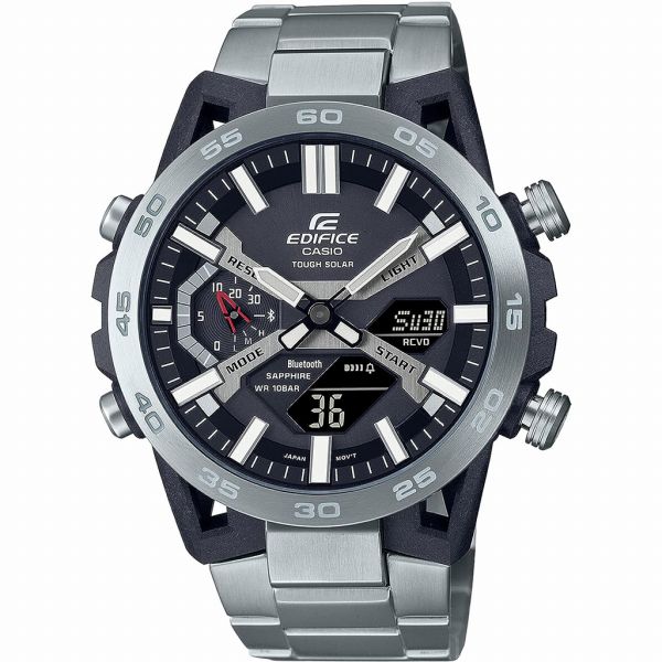 取寄品 正規品 CASIO腕時計 カシオ EDIFICE エディフィス アナデジ表示 アナログ&デジタル タフソーラー 丸形 ECB-2000YD-1AJF メンズ腕時計