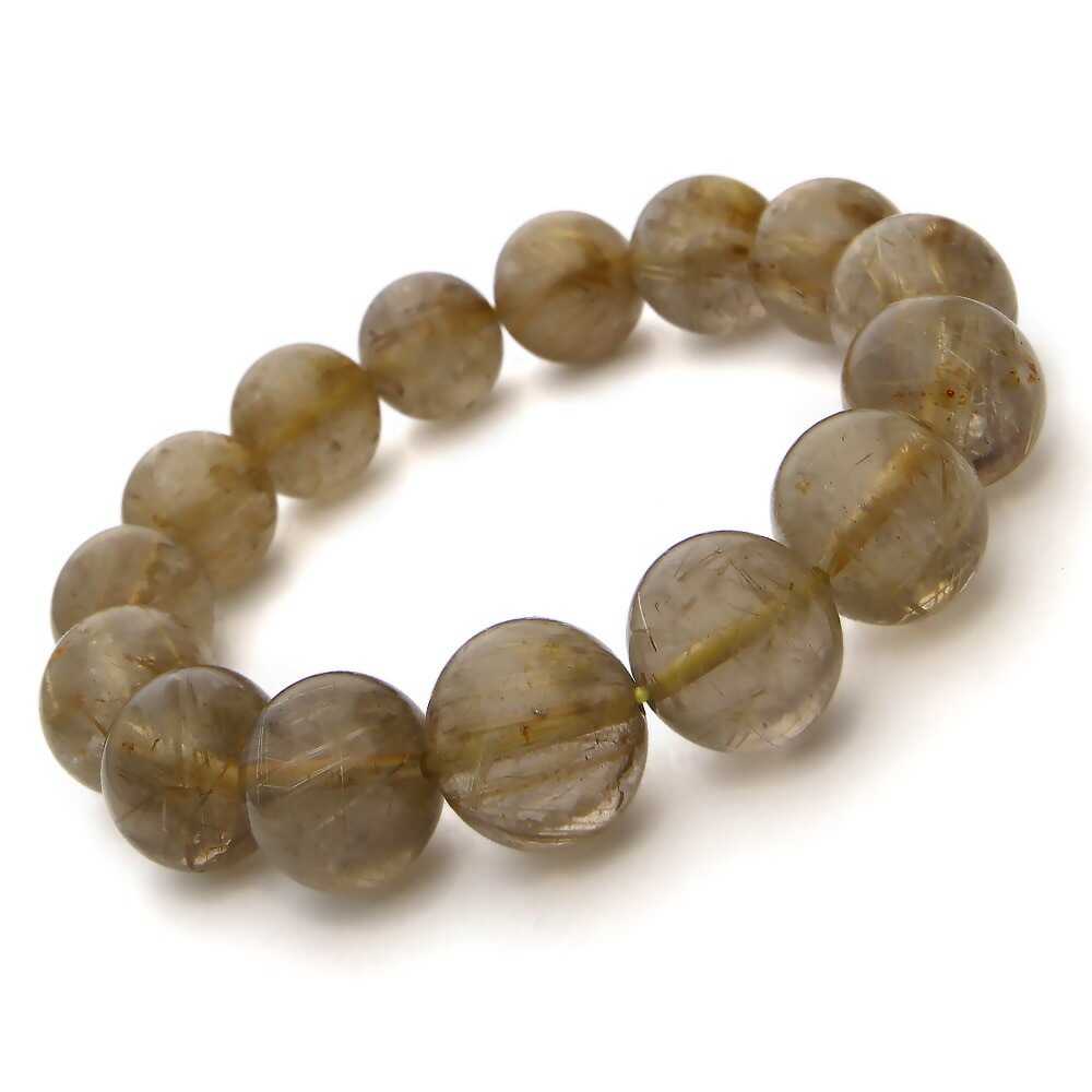 ゴールドルチルクォーツ ルチルクォーツ ブレスレット 15mm パワーストーン ブレスレット メンズ レディース 天然石 数珠 ルチル ゴールドルチル 金運 アクセサリー メンズブレスレット レディー