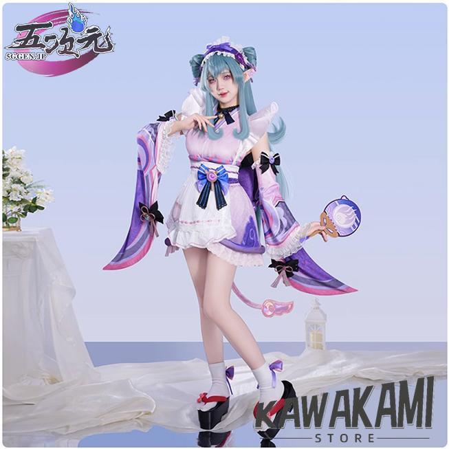 五次元　原神　コスプレ　夢見月瑞希　衣装　ウィッグ　靴　扇子　追加可