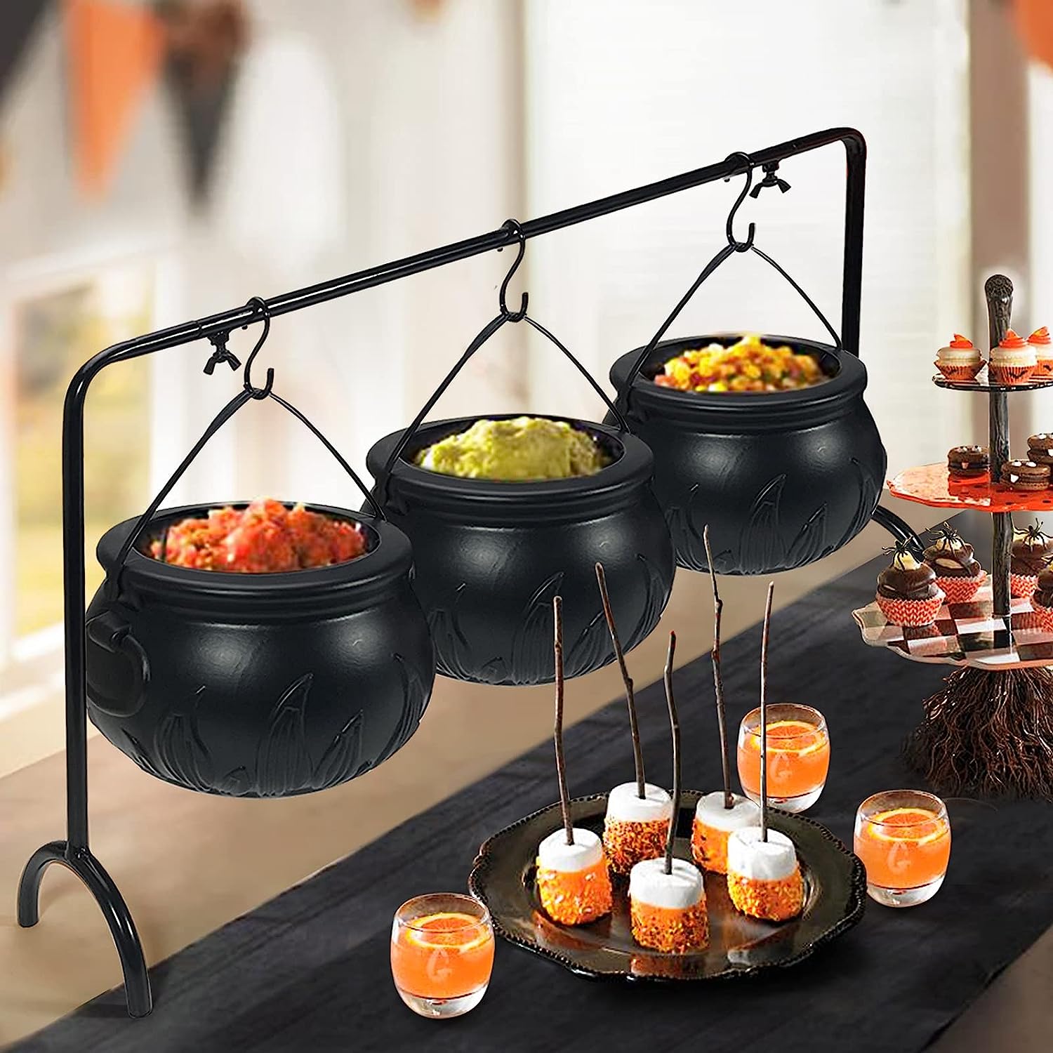 新品入荷 万聖節の飾り ハロウィンパーティーの飾り 3体セットの棚にお椀を盛り付ける 室内外のホームキッチンの飾り用 キャンディバケツ鼎