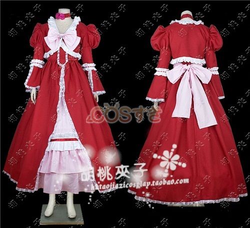 【短納期】黒執事 エリザベス ミッドフォード 赤い礼服ドレス コスプレ衣装 COS 高品.質 新品 アニメ コスチューム