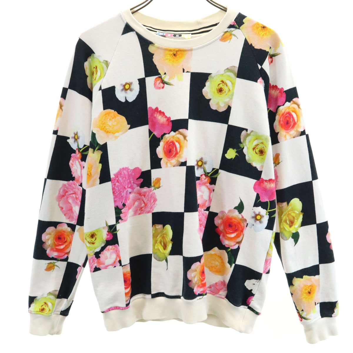 イタリア製 長袖 トレーナー XS ホワイト系 スウェット レディース 古着