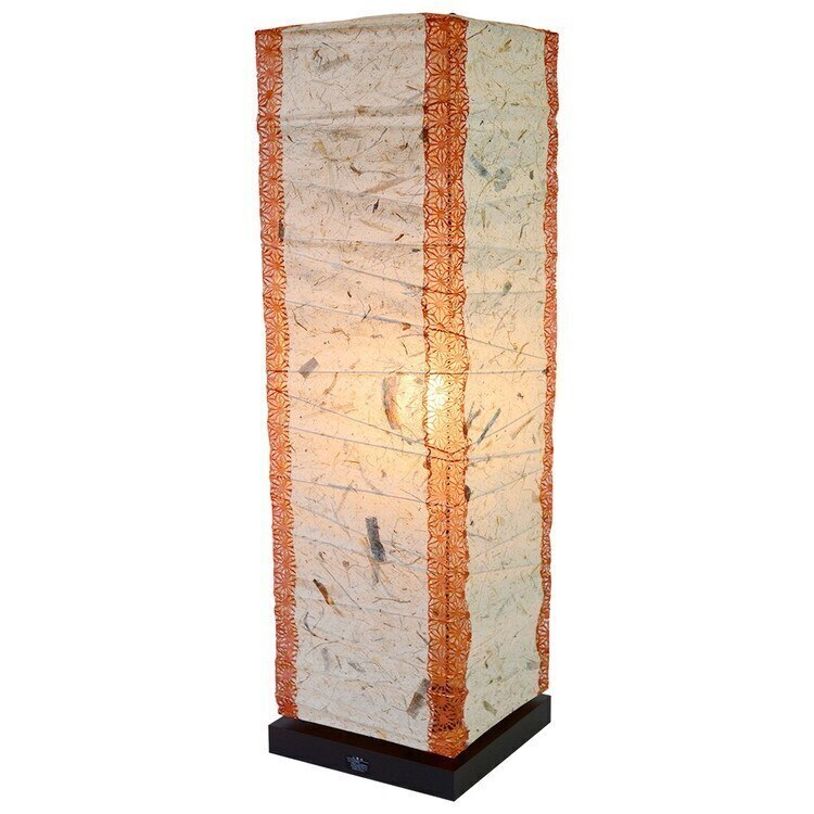 照明 フロアライト スタンドライト 照明器具 ルームライト 和室 和風 和紙 日本製 おしゃれ 1灯 バナナ紙x 角 麻葉煉瓦 LED対応