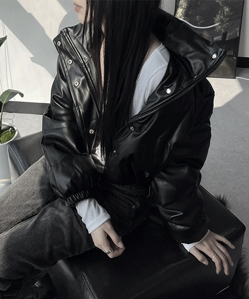leather cropped padding