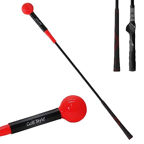 ゴルフ練習器具 スイングトレーナー ゴルフ トレーニング器具 スイング練習 素振り ゴルフ練習用品 室内 屋外 素振り 飛距離 グリップ 単品 81cmサイズ (レッド/通常グリップ) 5,445円