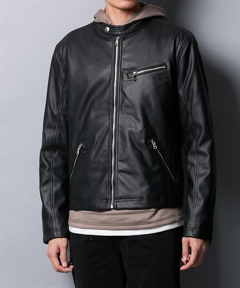 ジャンパー・ブルゾン PUシングルライダースブルゾン