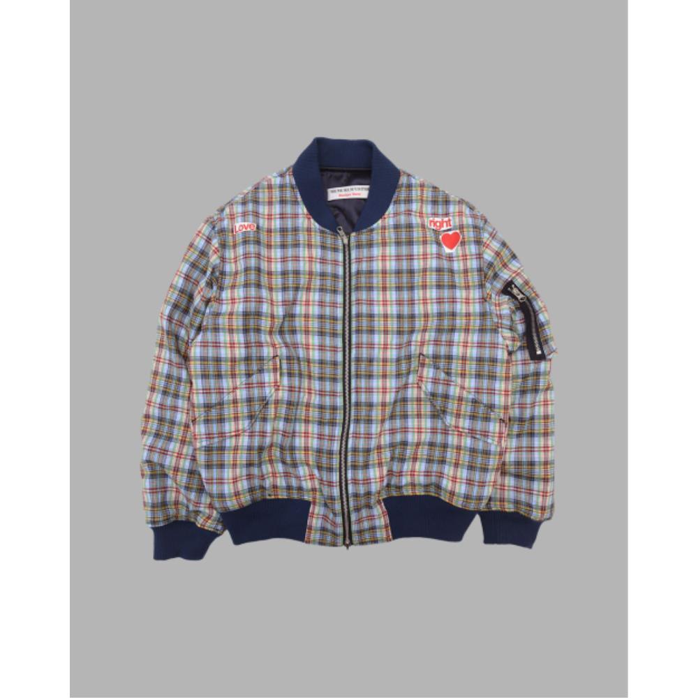 THE MUSEUM VISITOR LOVE CHECK MA1 JACKET 14956