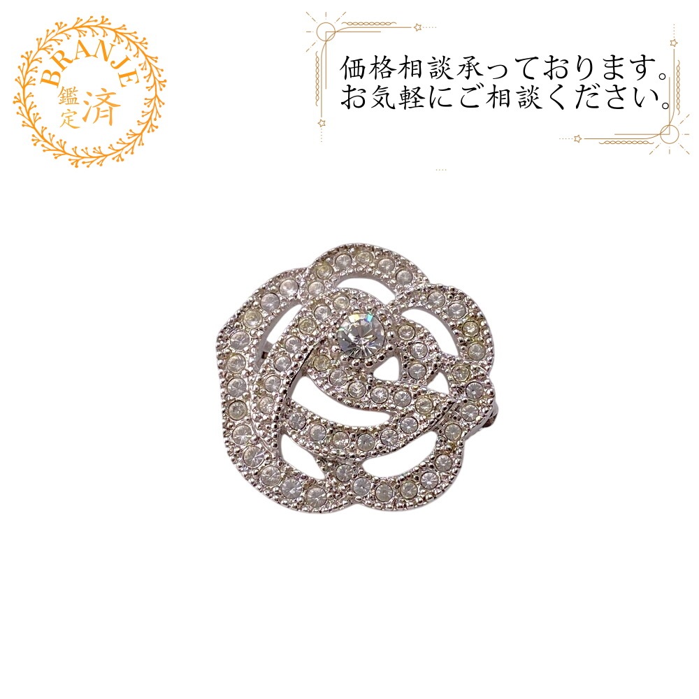 ローズ メタル ブローチ シルバー ブランド