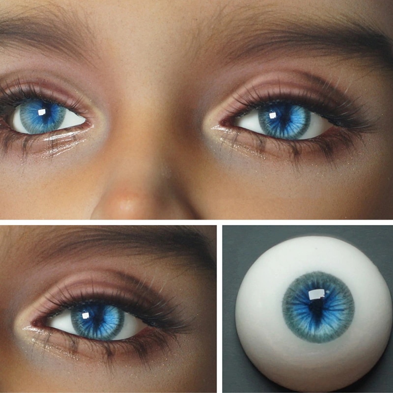 BJD ドールアイ レジンアイ 獣瞳 青 人形用樹脂眼 1/3 1/4 1/6ドール用アイ 10mm/12mm/14mm/16mm/18mmサイズ