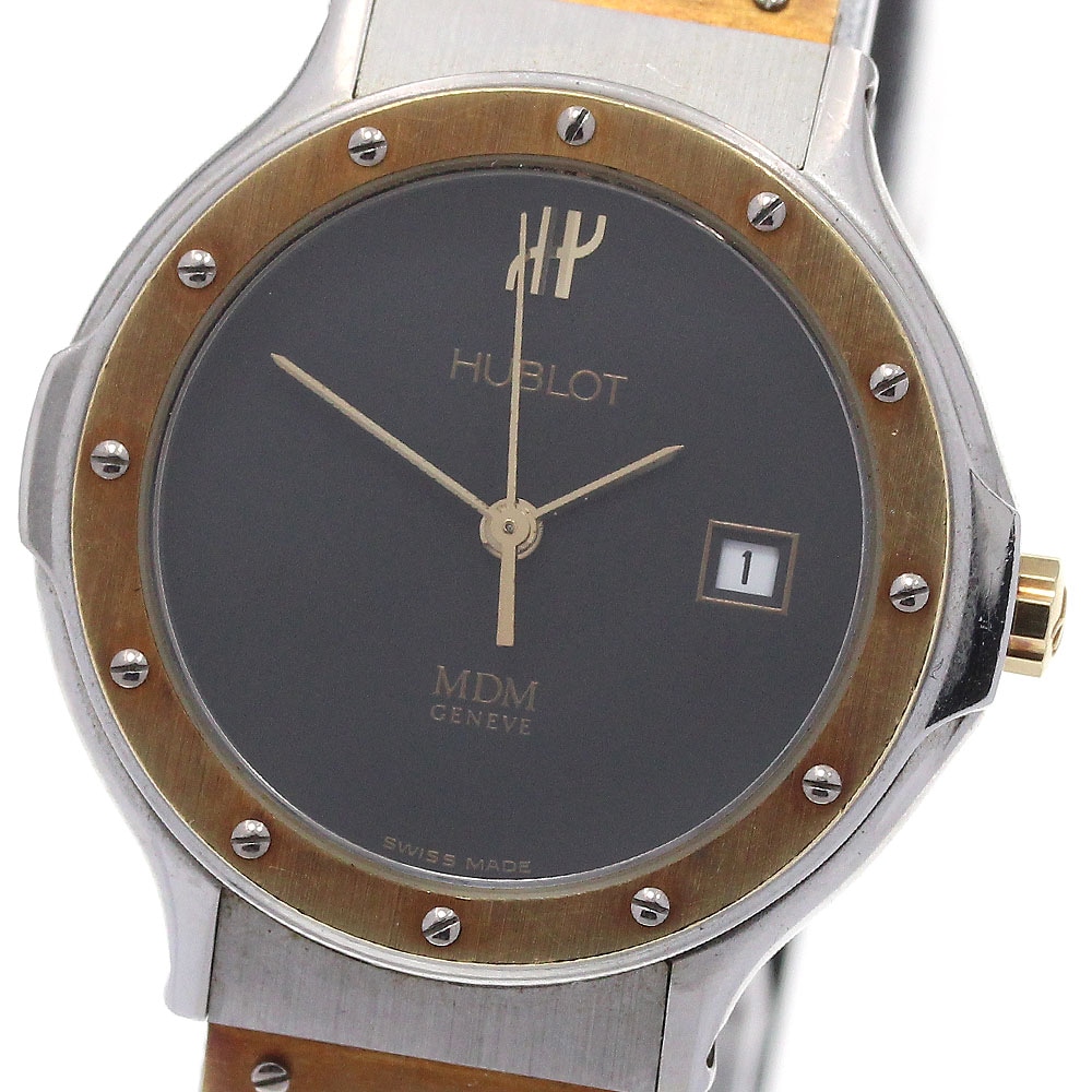 ウブロ HUBLOT 1391.2 MDM クラシック K18YGベゼル デイト クォーツ レディース _866889【中古】