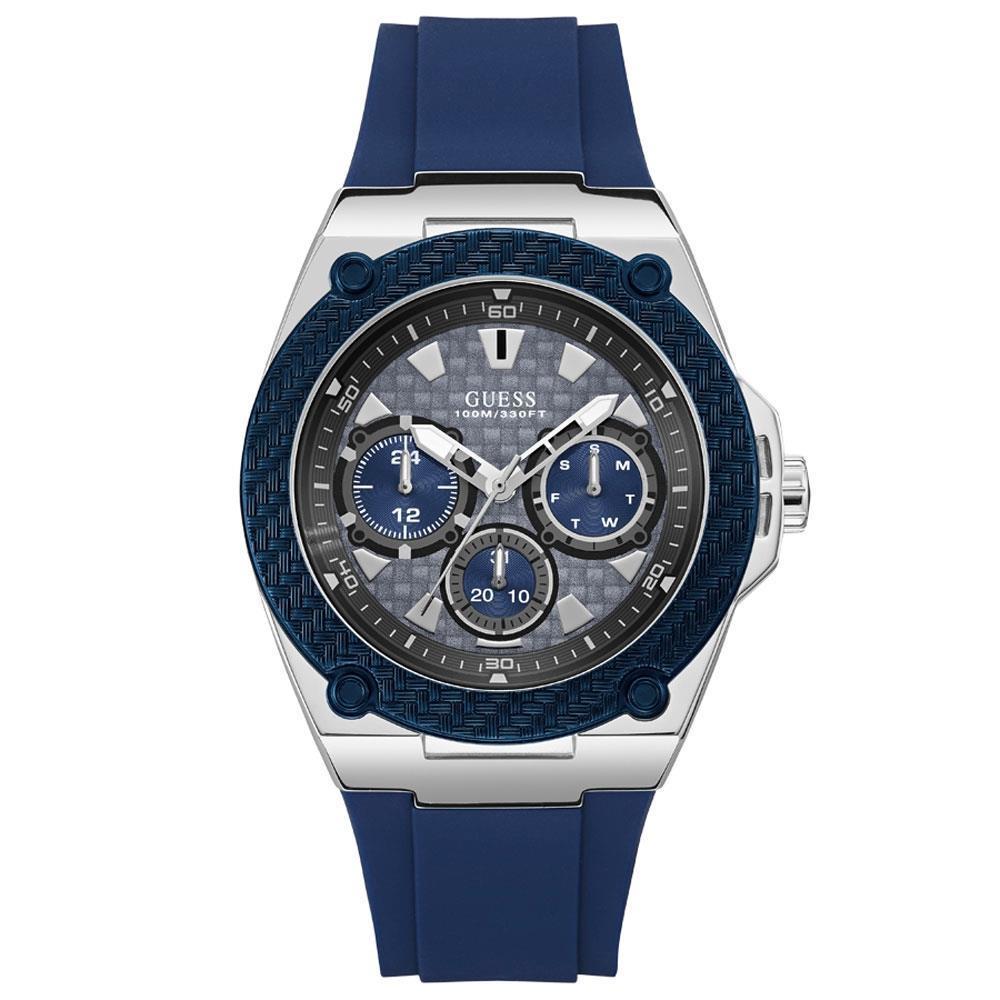 Guess W1049G1 Legacy Blue Dial Blue Silicone Men s Watch