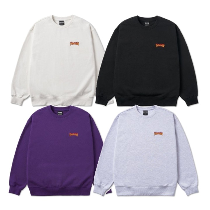 スモール フレイム ロゴ クルーネック アイボリー