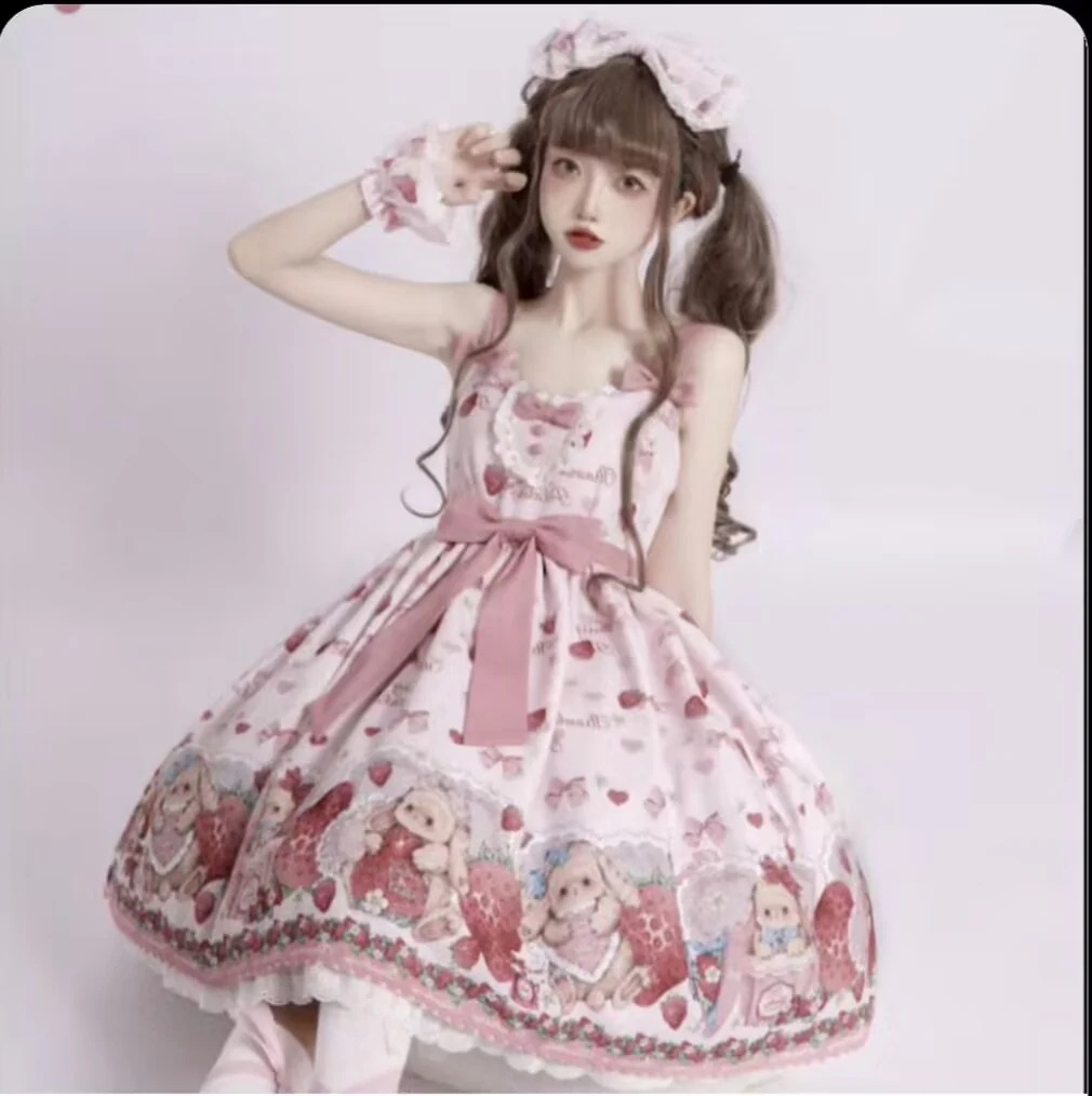 スタジオロリータストロベリーラビットラブコートフェアリーレースレースjskサスンダースカート