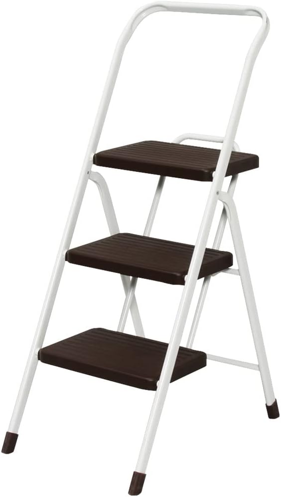 折りたたみステップ 3段 ブラウン
