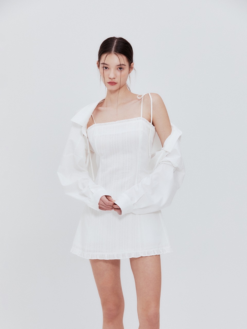 【NOT YOUR ROSE】 [ジョイ着用] BABY SHIRTS BOLERO : WHITE