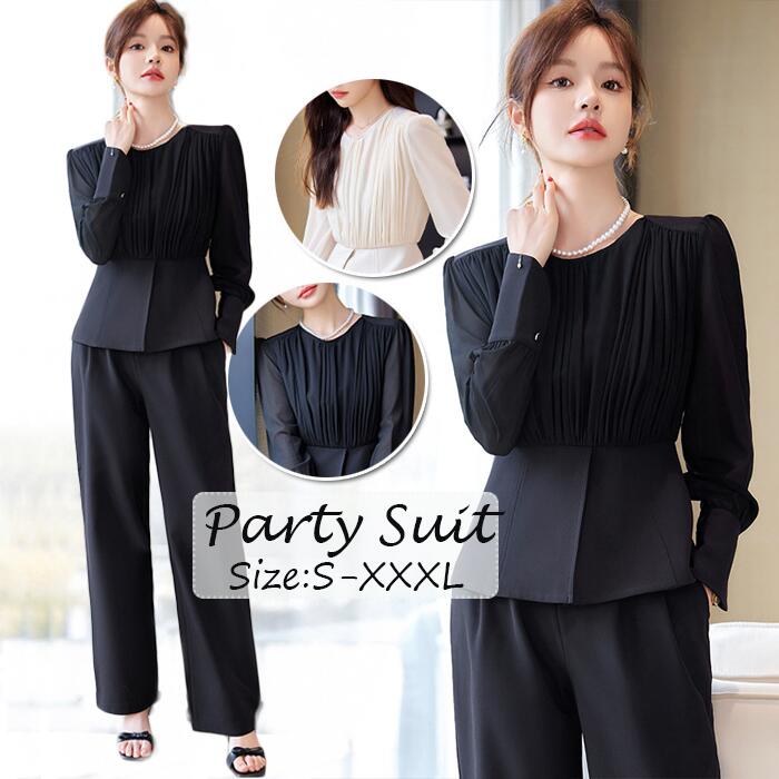 【2点セット 洗える】スーツ レディース セットアップ 洗える パンツスーツ ビジネススーツ フォーマルスーツ セレモニー 入学式卒業式発表会生日会結婚式 母 ママ おしゃれ レディース フォーマル