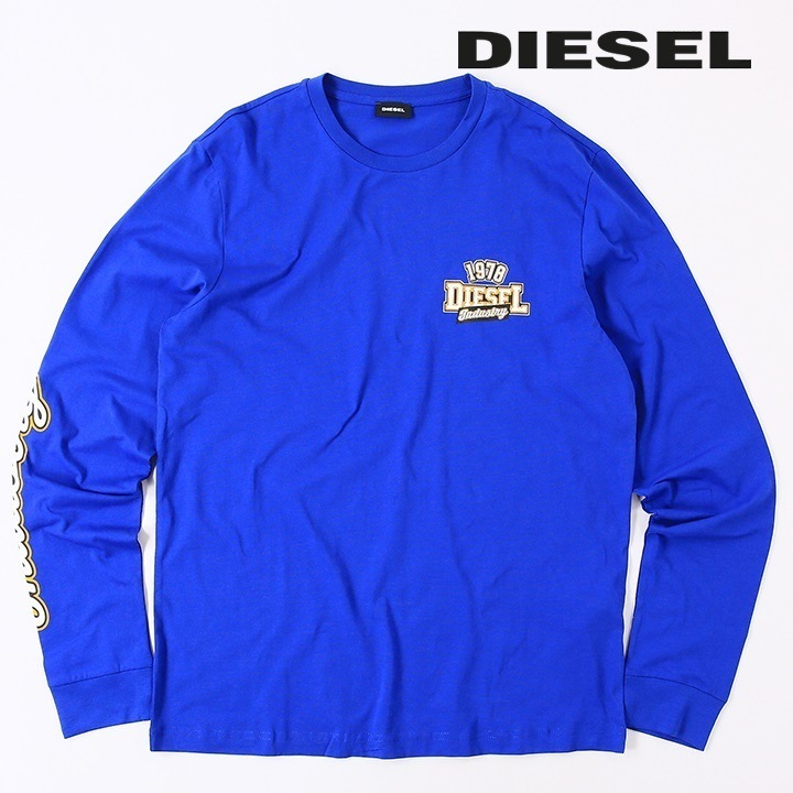 長袖Tシャツ カットソー メンズ T-DIEGOS-LS-K27 ロゴプリント コットン die-m-t-e8-672