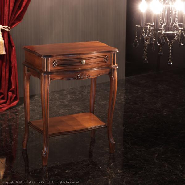 サイドチェスト コンソールテーブル 棚 収納 チェスト 1段 引き出し 猫脚 ヨーロピアン 中世 ヨーロッパ アンティーク調 レトロ 高級感 クラシック イタリア製