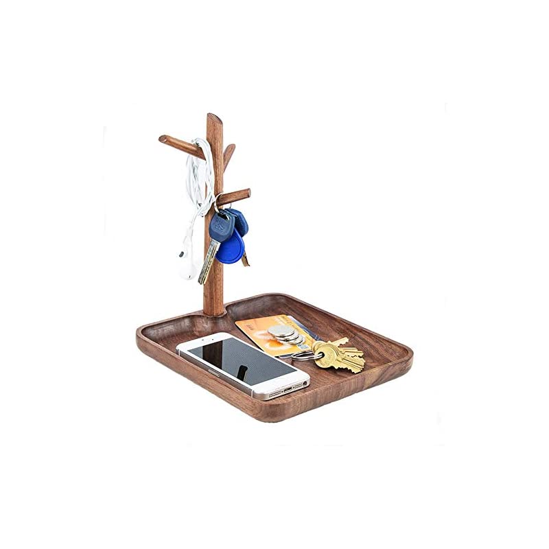 Sakulaya キースタンド 木製 キーフック アクセサリースタンド 鍵ホルダー 鍵入れ 玄関 小物入れ 卓上 収納ボックス 胡桃の木 8,639円