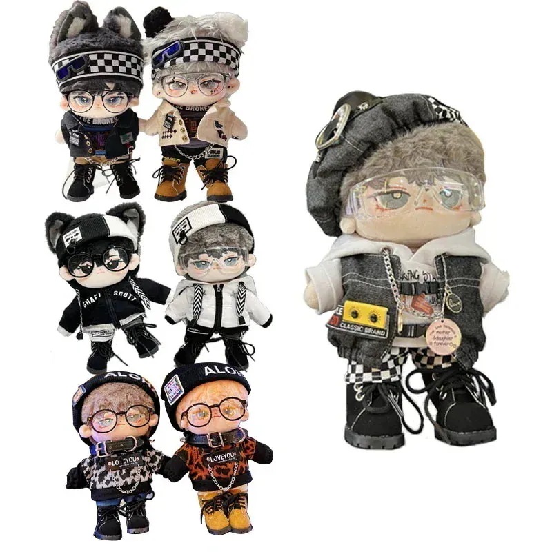 15cm cm ミニ洋服 ぬいぐるみ用服 セット 日常服人形韓国ファッションアイドル衣装かわいい