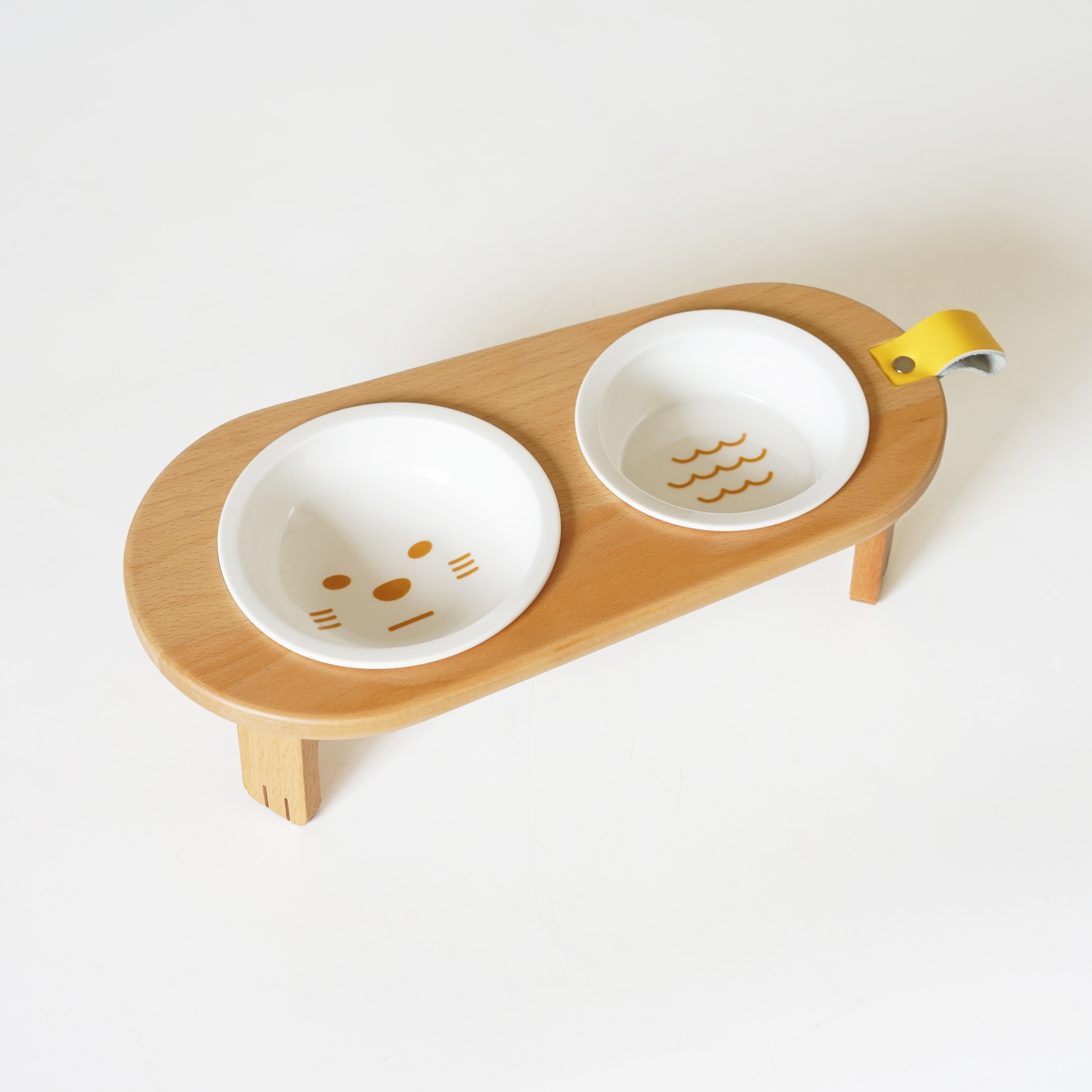 もぐもぐスタンド 猫用 小型犬用 フードボウル 陶器 ご飯台 食事台 食べやすい 高さ 負担軽減 水飲み かわいい おしゃれ 木 木製 トスム