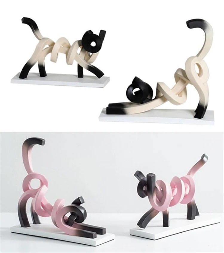 INSスタイル 装飾品 ホーム置物 おしゃれな 抽象置物 猫置物 玄関置物 アクセサリー 置物 シンプル カートゥーン 樹脂製振り子