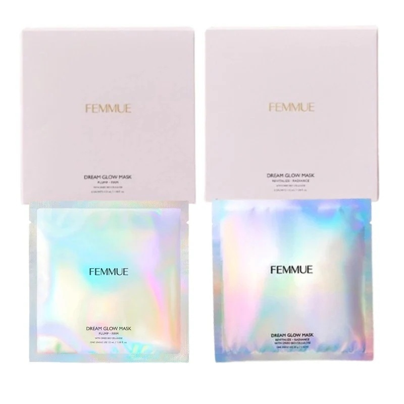 ドリームグローマスク 活力&輝き / ボール率&弾力 6本入 2種1択 乾燥 バイオセルロース 保湿 栄養 密着マスクパック 1BOX 30g 6枚
