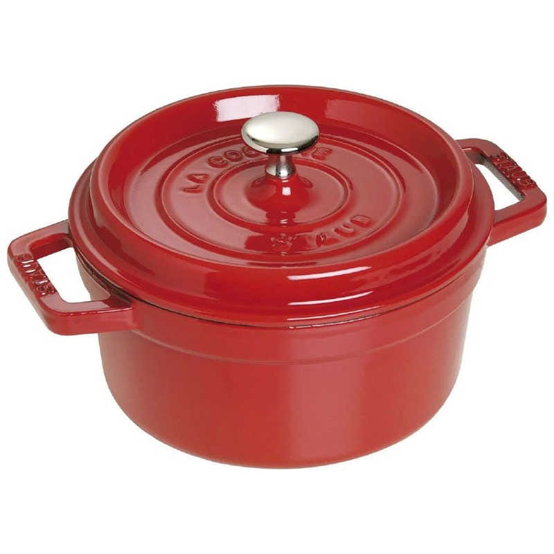 STAUB　IH対応ホーロー鍋 ピコココットラウンド(2.6L)　40509-825 チェリｰ