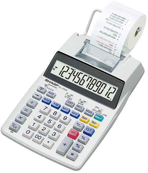 シャープ プリンタ電卓　12桁 EL1750V