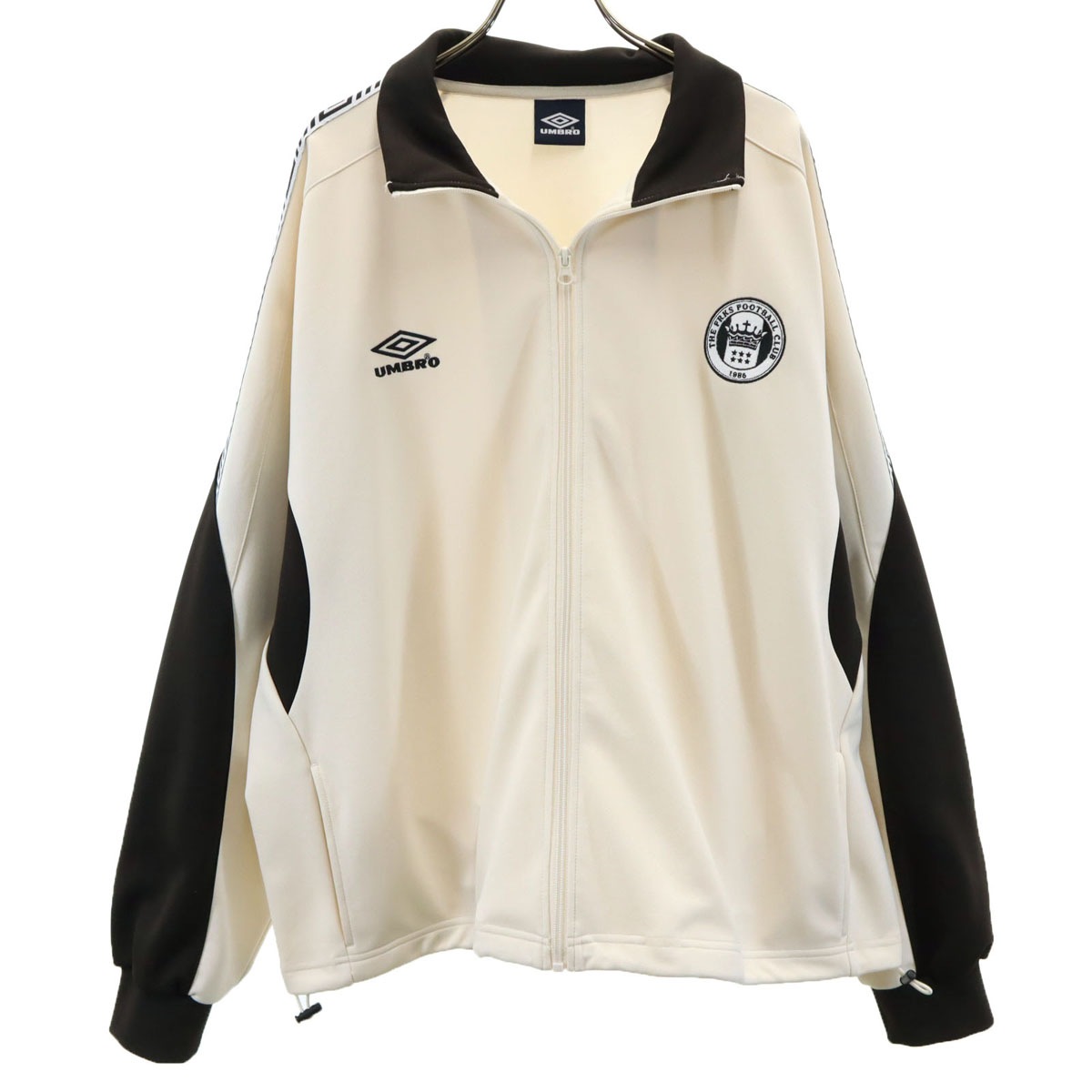 ジャージジャケット XL ホワイト系 メンズ 古着