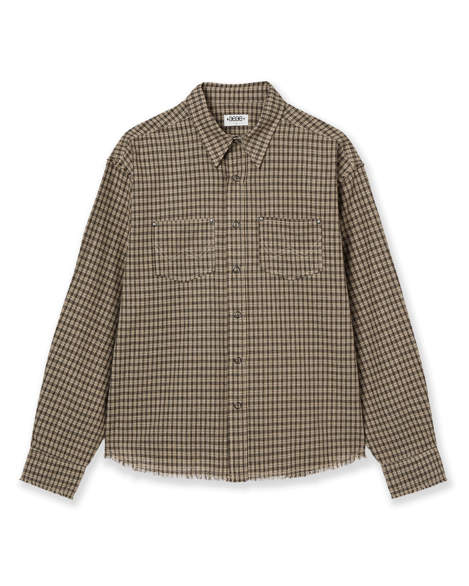 【aeae】 WESTERN CHECK SHIRTS : BROWN