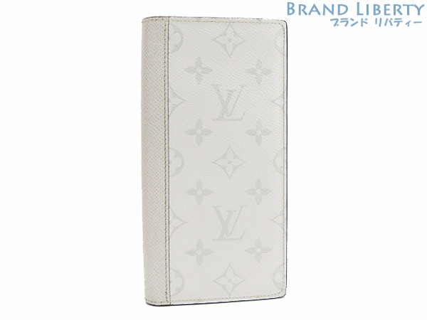 超美品ルイヴィトンタイガラマモノグラムポルトフォイユブラザ二つ折り長財布アンタークティカホワイト