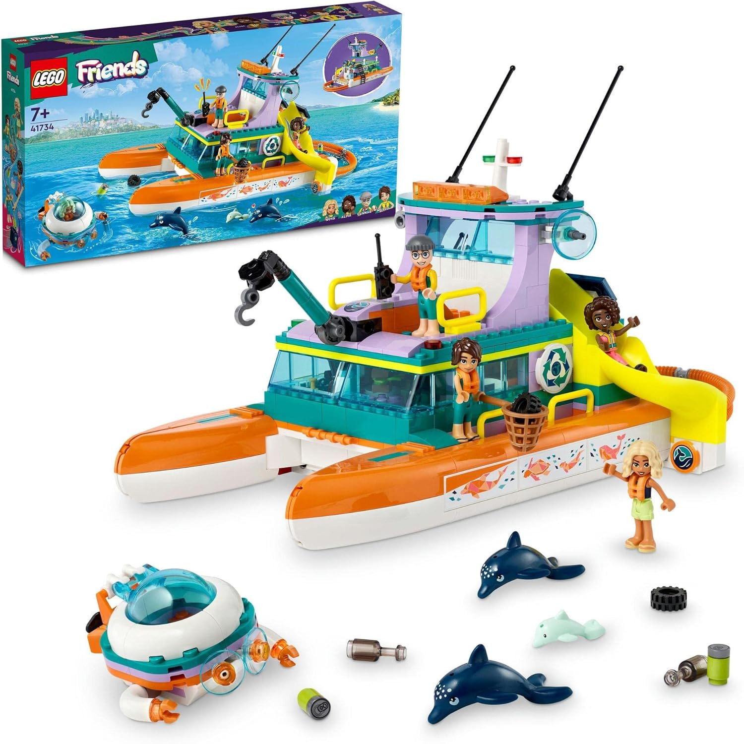 レゴ LEGO フレンズ 海上レスキューボート 41734 おもちゃ ブロック プレゼント ボート 船 女の子 クリスマス 誕生日