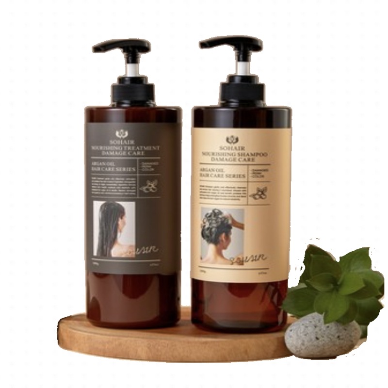 ソヘア ナリッシング アルガン 脱毛ケアシャンプー ダメージケア 1000g 1本 + トリートメント 1000g 1本 大容量セット