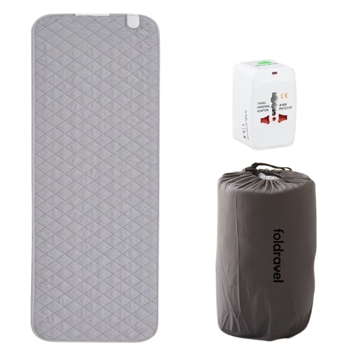 ポール·ドラブルフリーボルト 電気カーペット 旅行用 キャンプ カーボン コンパクト 携帯用 電気マット 110V 兼用 1人用 ミニシングル/50*180サイズ