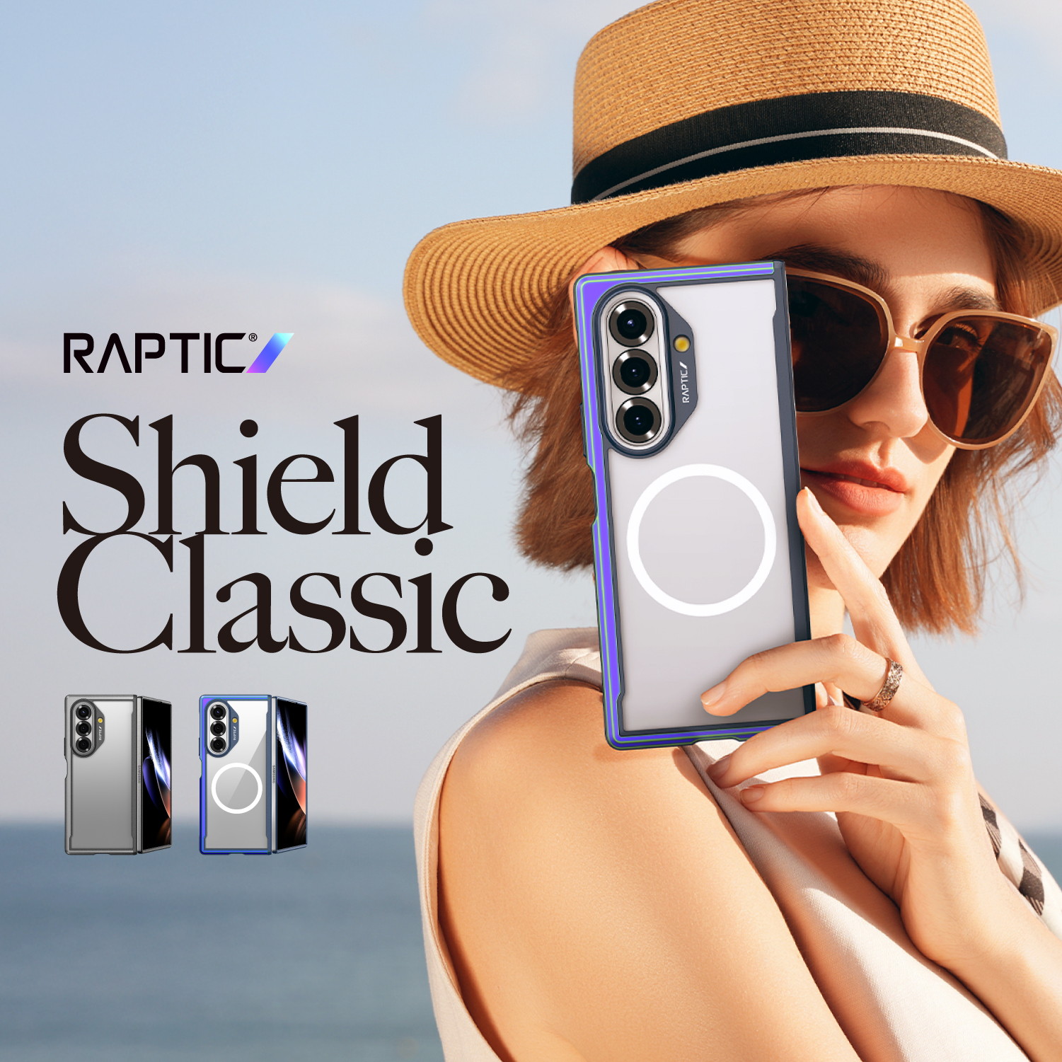 Galaxy Z Fold7 対応 ケース クリア MagSafe 対応 耐衝撃 スマホケース シンプル マグセーフ 携帯ケース カバー Shield Classic