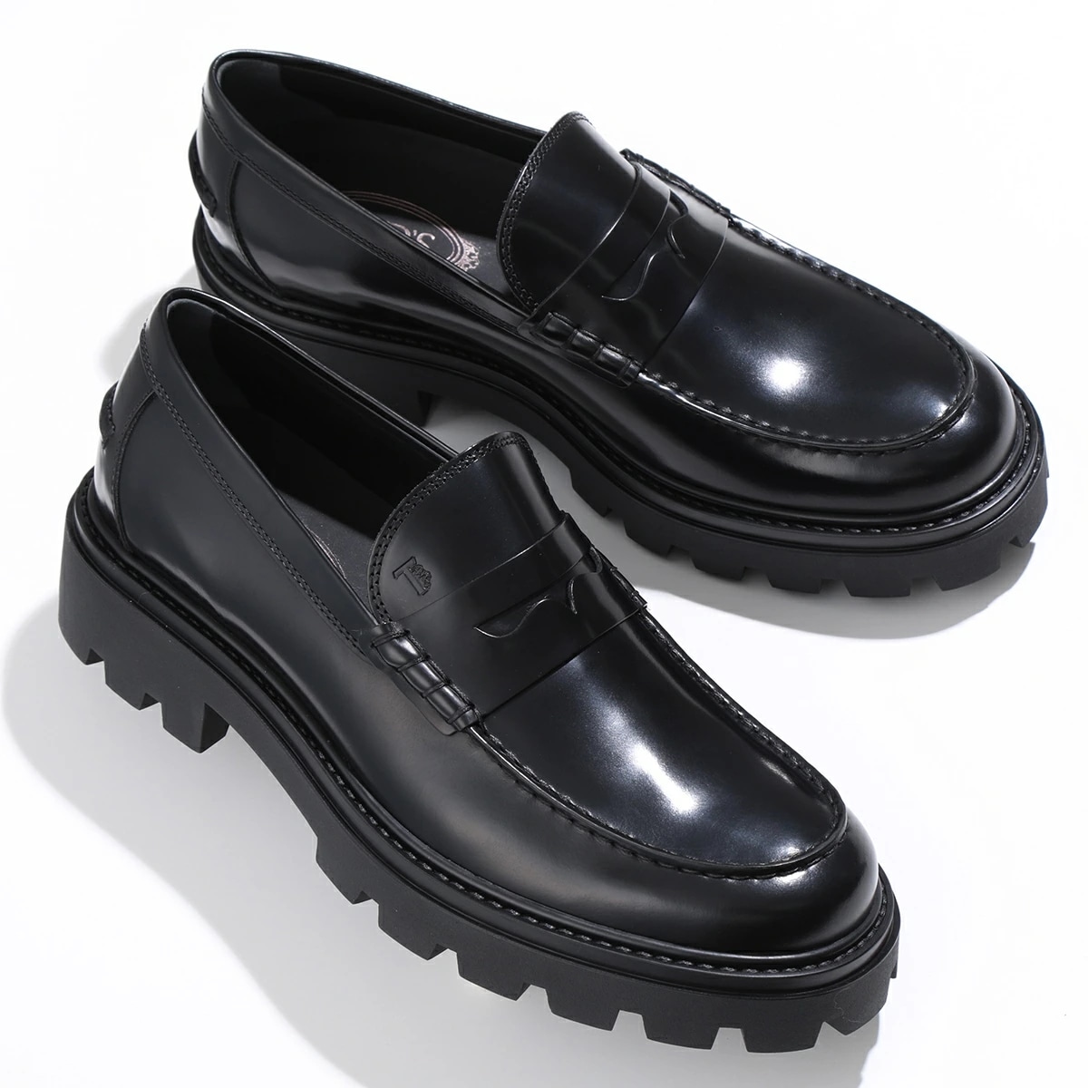 TODS トッズ ローファー XXM08J00640AKT メンズ レザー ラバーソール シューズ 靴 B999/NERO