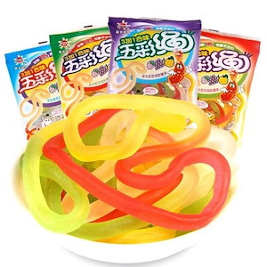 Youtube で話題 カラフルなシュガーロープ グミ 韓国 お菓子 10袋