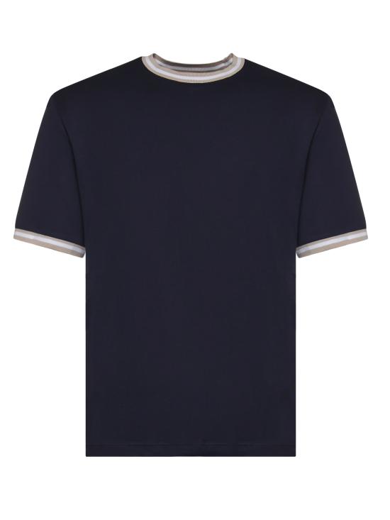 ELEVENTY Men T-Shirts M75TSHM13TES0M291 110301 Blue Taupe White