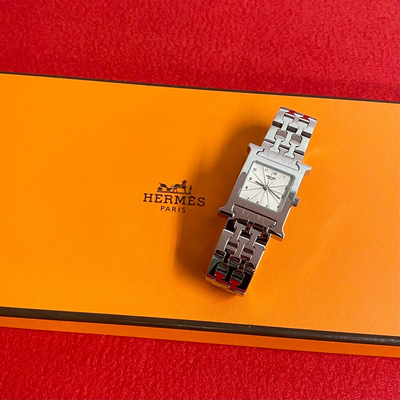 Hウォッチ クォーツ腕時計 ステンレススチール シルバー 33718